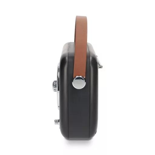 Nedis RDFM2600BK retró FM rádió, Bluetooth® 5.4, AUX bemenet, USB port, 1500 mAh-s lítium-ion akkumulátor