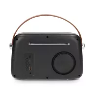   Nedis RDFM2600BK retró FM rádió, Bluetooth® 5.4, AUX bemenet, USB port, 1500 mAh-s lítium-ion akkumulátor