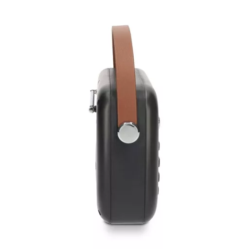 Nedis RDFM2600BK retró FM rádió, Bluetooth® 5.4, AUX bemenet, USB port, 1500 mAh-s lítium-ion akkumulátor