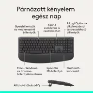   LOGITECH Billentyűzet + egér - MK880 Signature Comfort Plus Vezeték Nélküli Combo, HUN