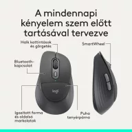   LOGITECH Egér - M850 Signature Vezeték Nélküli Optikai (Large), Grafitszürke