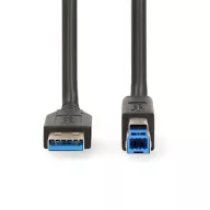   Nedis CCGB61100BK20 USB 3.2 Gen 1 | USB-A Dugasz - USB-B Dugasz | 5 Gbps | Nikkelezett | 2,00 m