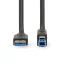 Nedis CCGB61100BK20 USB 3.2 Gen 1 | USB-A Dugasz - USB-B Dugasz | 5 Gbps | Nikkelezett | 2,00 m