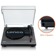   Lenco LS-10BK lemezjátszó beépített hangszórókkal, MDF ház