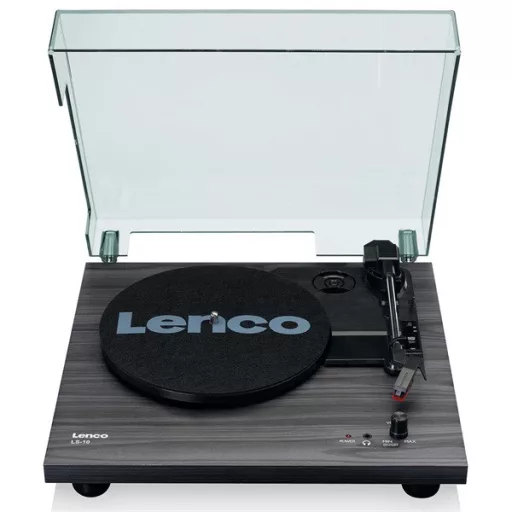 Lenco LS-10BK lemezjátszó beépített hangszórókkal, MDF ház