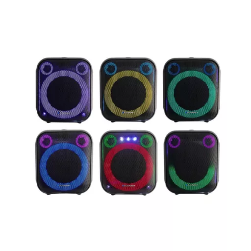 BLAUPUNKT PB6LED Hordozható Bluetooth hangszóró, LED, Karaoke, Fekete (RTVBLAS033)