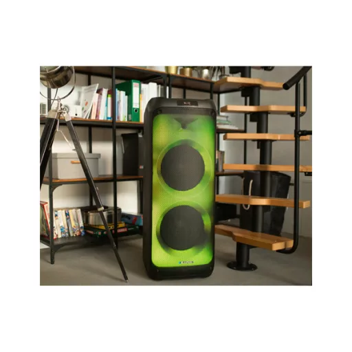 BLAUPUNKT PB12DB Bluetooth party hangszóró, karaoke, 2 db mikrofon, LED, 1600W, Fekete (RTVBLAS017)