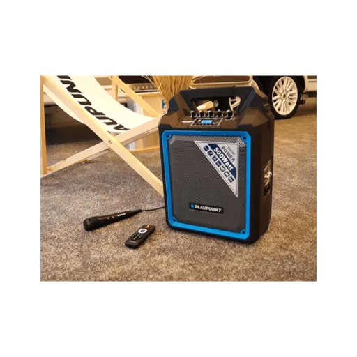BLAUPUNKT MB06 Bluetooth Party karaoke hangszóró, 1 db mikrofon, 500W, Fekete (RTVBLAS002)
