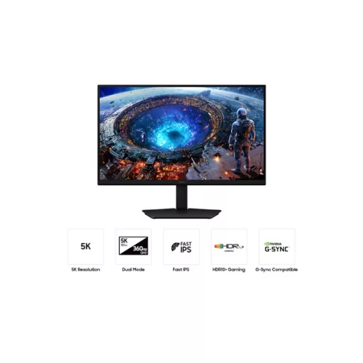 SAMSUNG Odyssey G8 G80HF 5K 360Hz Gaming IPS monitor 27", 5120x2880, 16:9, 350cd/m2, 1ms, 1DP/2xHDMI/2xUSB-A/USB-B