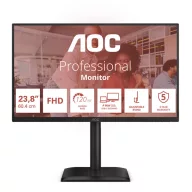   AOC IPS 120Hz FHD monitor 23.8" 24E4CV, 1920x1080, 16:9, 4ms, 300cd/m2, DisplayPort/HDMI/4xUSB-A, pivot, hangszóró