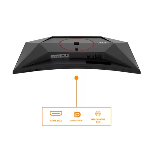 AOC Ívelt Gaming 260Hz VA monitor 27" CQ27G4Z2, 2560x1440, 16:9, 350cd/m2, 0,3ms, 2xHDMI/DisplayPort