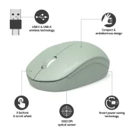 PORT DESIGNS Egér WIRELESS Olívazöld