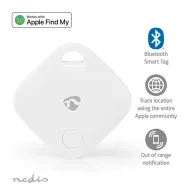   Nedis BTTAG10WT Kulcskereső, Kompatibilis a következőkkel: Apple Find My App | Elemmel működik | 1x CR2032 | Bluetooth