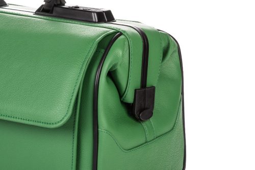 Bag DÜRASOL RUSTICANA Leather 7004 green with white cross / large 2 pockets