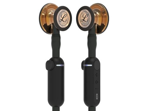 Littmann Core digitális fonendoszkóp VET állatorvosi készlet fekete szár, réz fej, 69cm Sony bluetooth hangszóróval