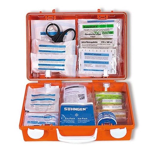 First aid bag with content, in 2 colorvariants