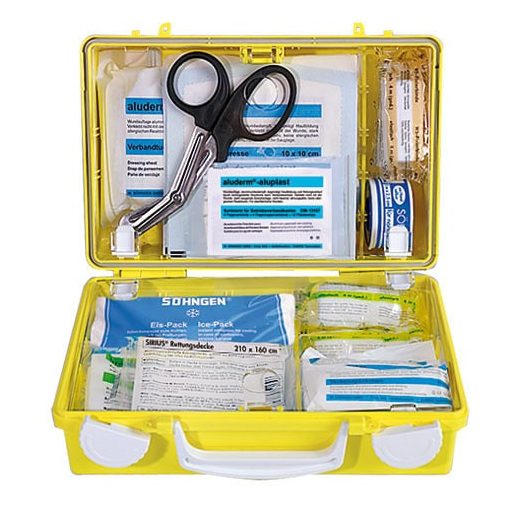 First aid bag with content, in 2 colorvariants