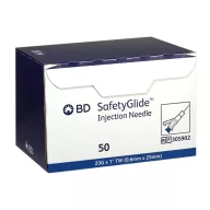   BD SafetyGlide safety injection needle 23G blue, 0.6 x 25 mm (1"), 50 pcs/box, Ref: 305902
