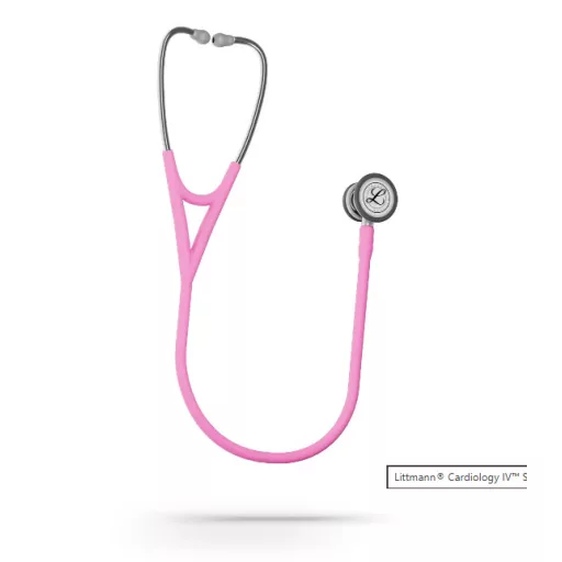 3M™ Littmann® Cardiology IV™ Stethoscope, 6159C, Stainless-finish Chestpiece, Satin-finish Rose Pink Tube
