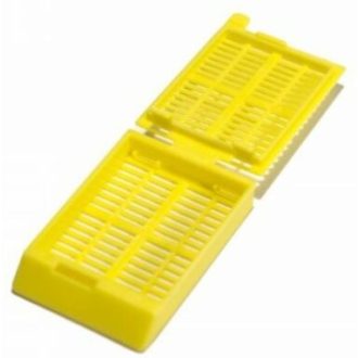   Gewebekassette, histologisch, in die Maschine, gelb, 40 x 28 x 7mm