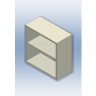 Wandschrank mit Glastüren 60x30x60 cm