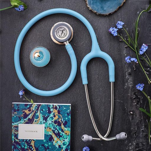 3M™ Littmann® Classic III™ Monitoring Stethoscope 5912C Satin Finish light blue