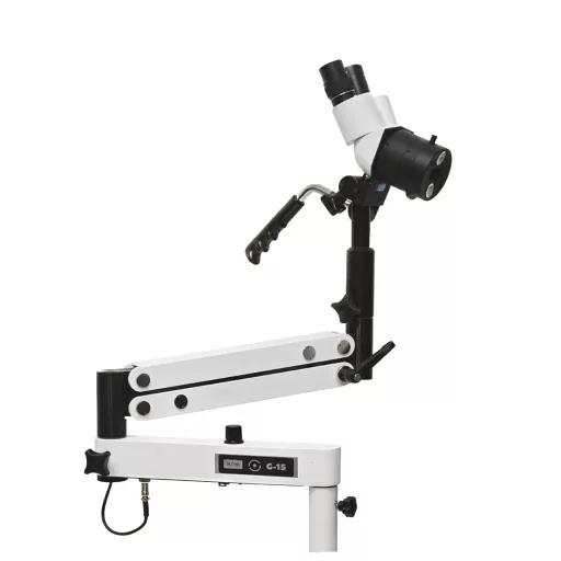 Alpha G-15 LED colposcope on mobile stand, 10x magnification, with green filter, Ref: G-15
