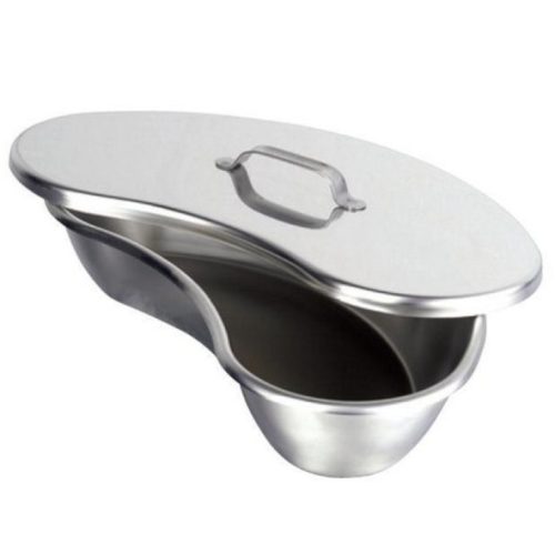 Stainless steel kidney bowl with lid 600 ml/24,7 cm