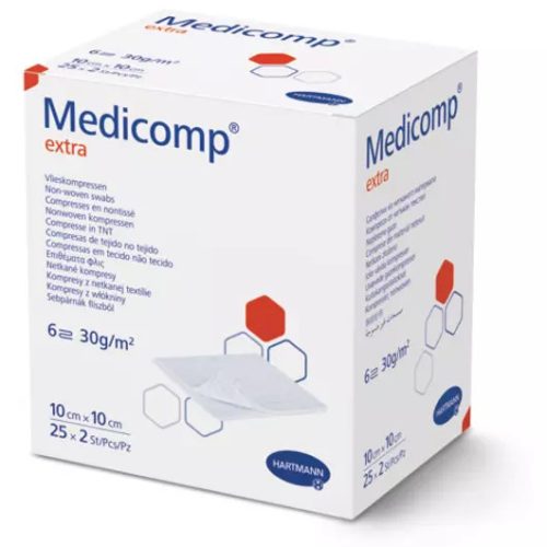 Medicomp® Extra sterylne 6-warstwowe okrycie ran, 10x 10cm (25x2 szt.)