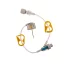 BD SafeStep safety Huber needle set 22G, 19 mm, with Y-adapter, 1 pc, Ref: LH-0029YN