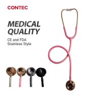   Contec SC23 Cardiology Stethoscope with Stainless Steel Head pink