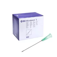   BD Microlance 3 hypodermic needle 21G green, 0.8 x 40 mm (1 1/2"), 100 pcs/box, Ref: 304432