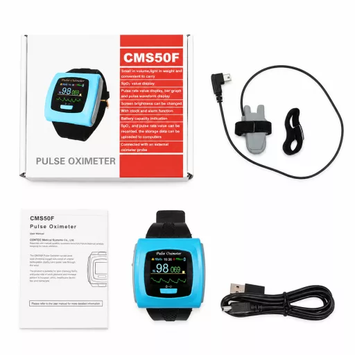 Wrist pulse oximeter with software
