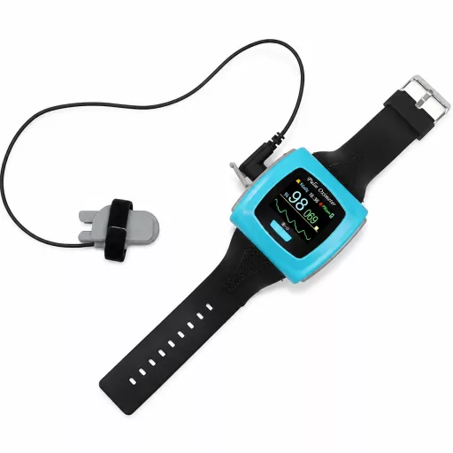 Wrist pulse oximeter with software