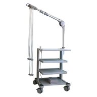   Strässle DT 80 T vacuum electrode system for stress or resting ECG with 4 shelf stand and cable conductor