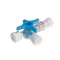 BD Connecta 3-way stopcock, blue, 100 pcs/box, Ref: 394602