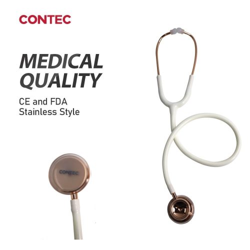 Stetoskop kardiologiczny Contec SC23 z głowicą ze stali nierdzewnej, biały
