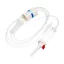 BD gravity infusion set with precision flow controller, single scale, without injection port, 138 cm, 1 pc, Ref: 03508060270