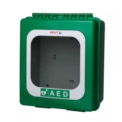 ARKY-green defibrillator wall cabinet - outdoor - with alarm
