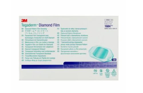 1684 Tegaderm Diamond transparenter Folienverband mit Papierrahmen 6 cm x 7 cm