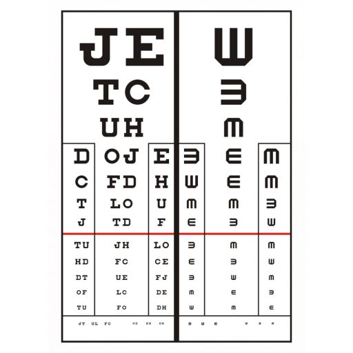 Double faceplate for 5m eye chart -optional