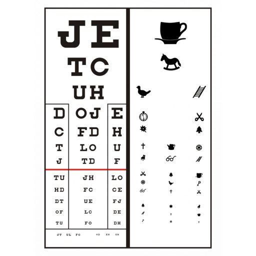 Double faceplate for 5m eye chart -optional