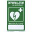 Defibrillator-Anzeigeschild aus Kunststoff mit der Aufschrift "Defibrillator im Gebäude"