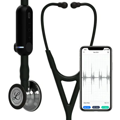 3M ™ Littmann® CORE digitális fonendoszkóp 8869, fekete színű, tükör fejjel 69cm