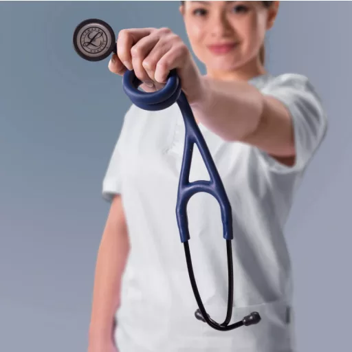 3M™ Littmann® Cardiology IV™ Stethoscope, 6242C, High Polish Rainbow Chestpiece, Satin-finish Navy Tube