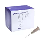   BD Microlance 3 hypodermic needle 27G grey, 0.4 x 13 mm (1/2"), 100 pcs/box, Ref: 300635