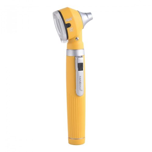 Nanoskop Vacuum otoscope Yellow 2.5V with 14 disposable ear funnels