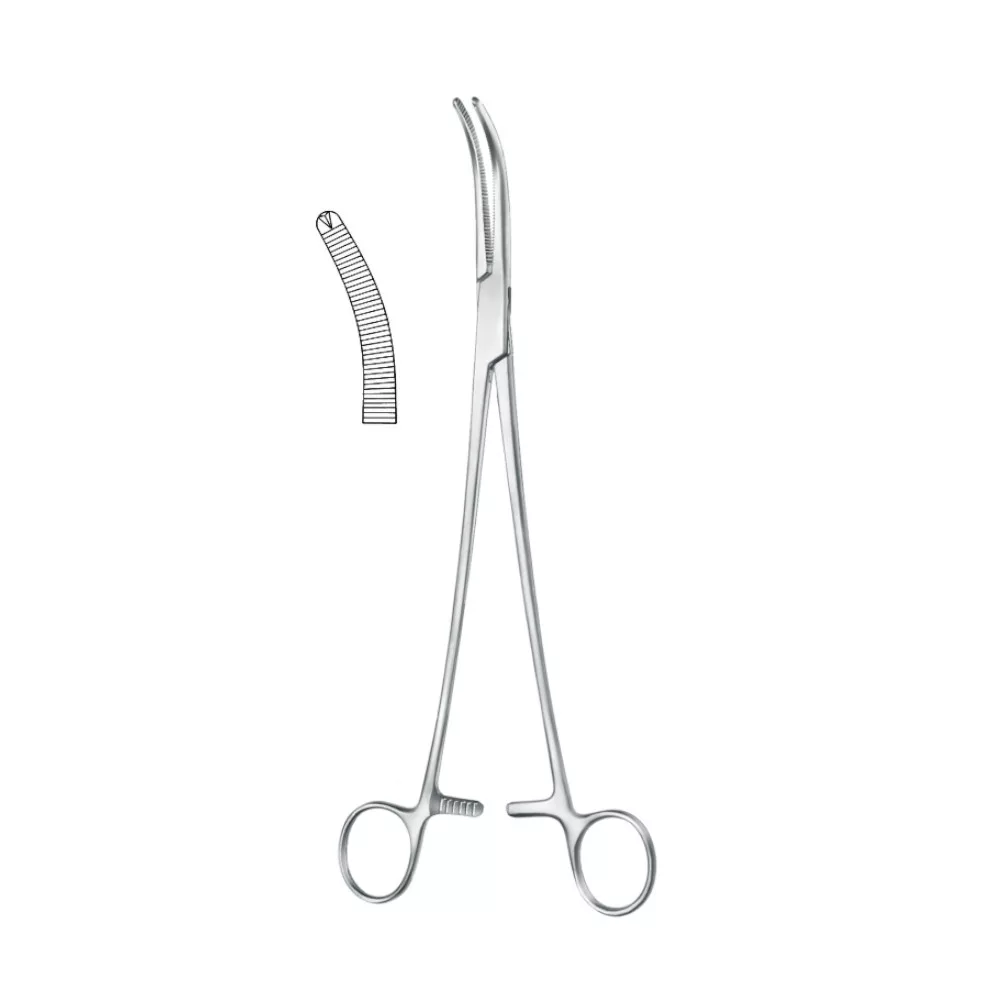 Wertheim curved gynaecological forceps 1x2 225mm - Winterthu