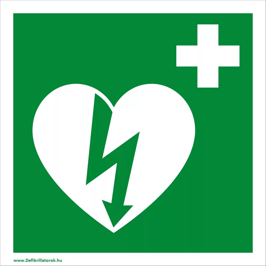 Defibrillator indicator 15x15 sticker - Winterthur Medical P