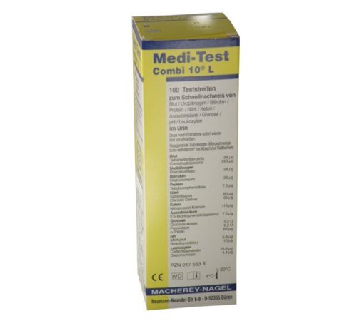 Medi-Test Combi 10 paraméteres vizelet tesztcsík, 100db
